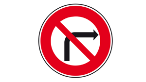 Interdiction tourner à droite