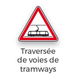 panneau danger tramway