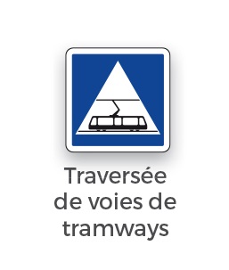 panneau indication voie tramway